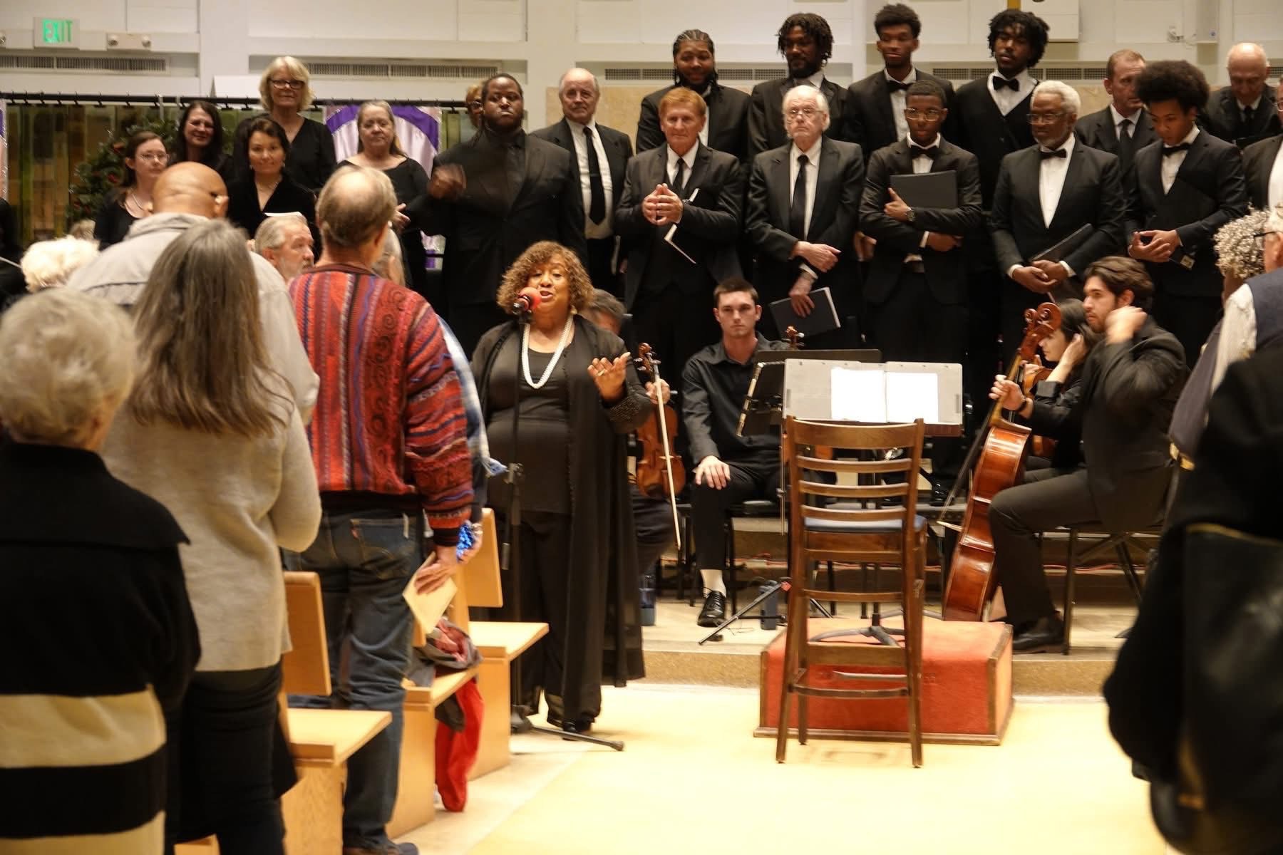 Gulf Coast Messiah Chorus Director Nina Scott, December 5, 2025 at St. Michael Catholic Church in Biloxi, MS.